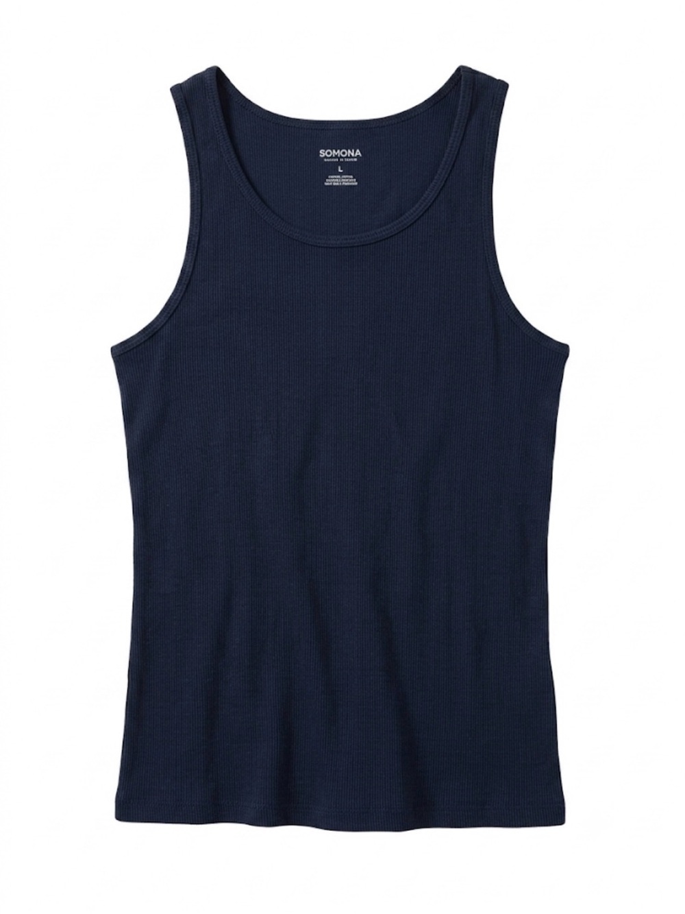 Sonoma Navy Ribbed Scoop Tank Top.